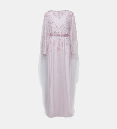 Embroidered Beads Flared Dress