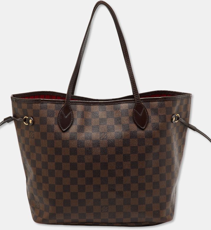 Louis Vuitton Preowned Louis Vuitton Damier Ebene Canvas Neverfull Bag, Packshot View