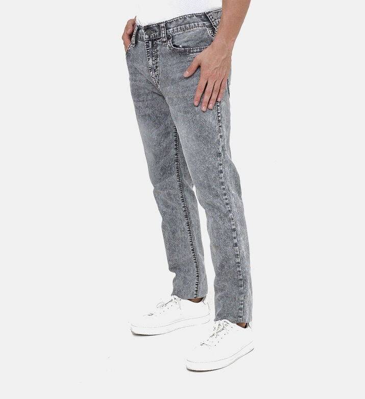 Washed Cotton 5-pockets Denim Pants Washed Cotton 5-pockets Denim Pants