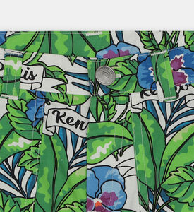 شورت برمودا بنقشة أزهار مطبوعة على كامله