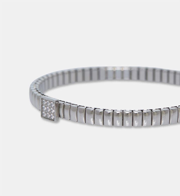 Nomination Crystal Square-shaped Design Stretch Bracelet, Packshot View