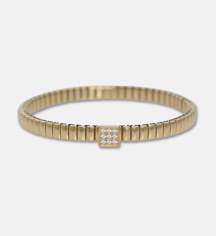 Nomination Pave-set Gold-tone Square Charm Link Bracelet, Packshot View
