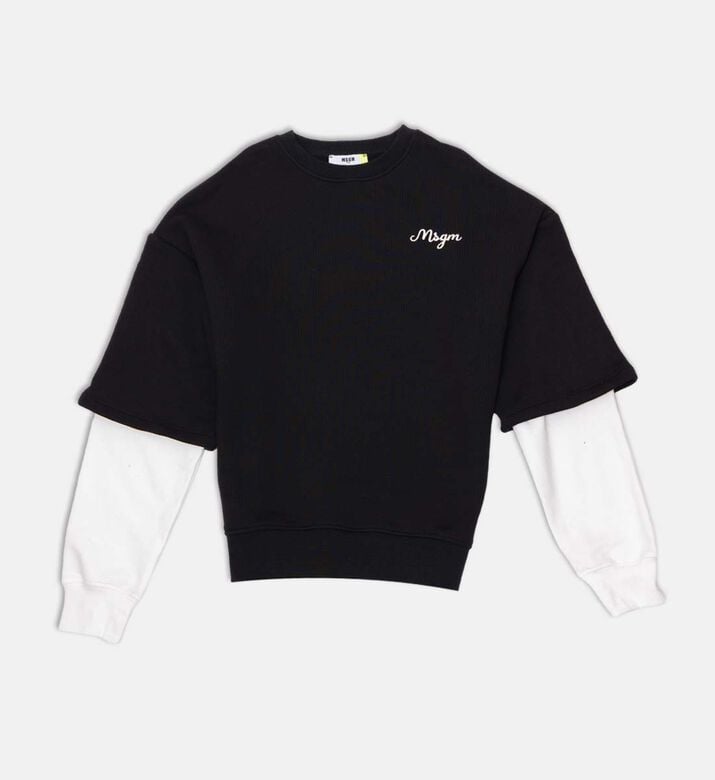 Logo-embroidery Long-sleeve Sweater