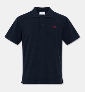 Maison Kitsune Embroidered Polo Shirt, Navy, Xl, Packshot View