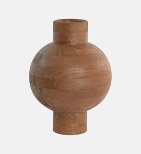 مزهرية بارومي خشبية مدورة