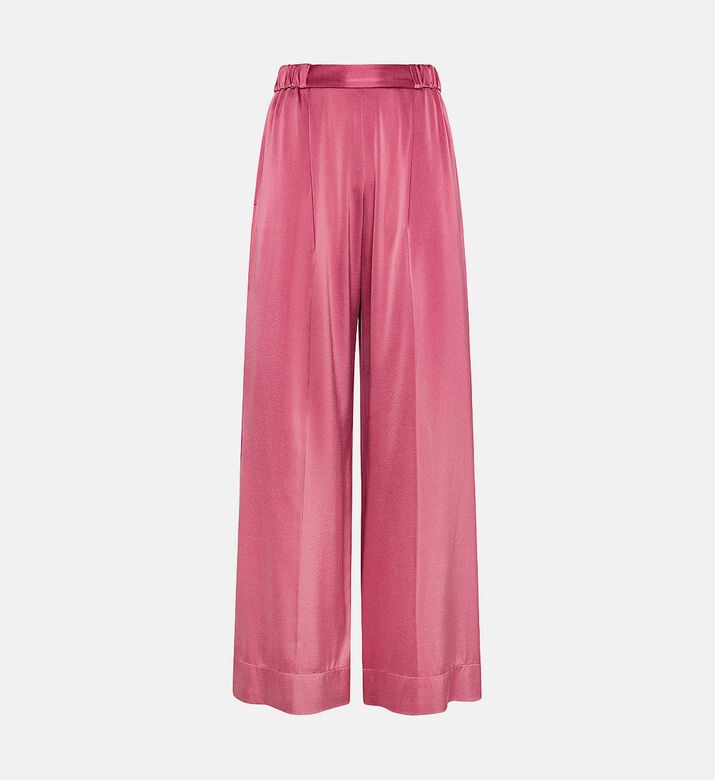 Satin Stretch Heavy Wide-leg Trousers