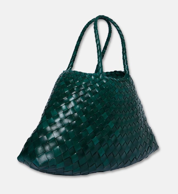 Dragon Diffusion Santa Croce Small Leather Bag, Dark-green, Packshot View
