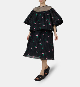 Tulip Print Mesh Top