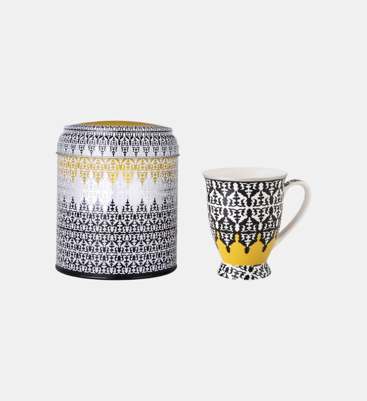 Safra Porcelain Mug Tin Box Set