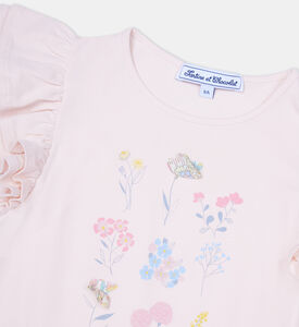 Junior Girl Ruffle-detail T-shirt