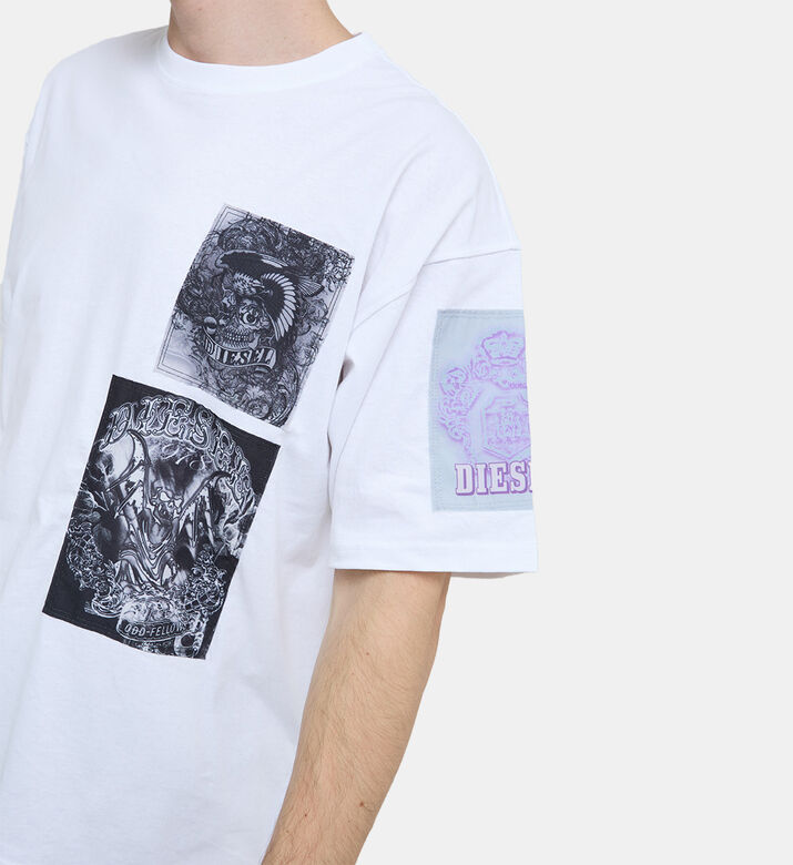 T-boxt-slits-q10 Raw-edge T-shirt