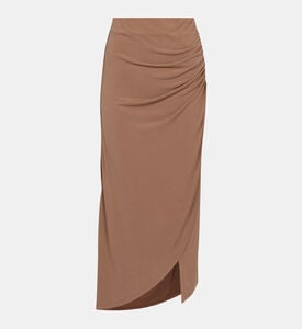 Ruched Knitted Jersey Midi Skirt Ruched Knitted Jersey Midi Skirt