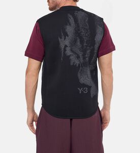 Y-3 Distressed Graphic-print Vest, Model View