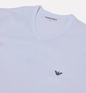 Emporio Armani Logo-detail 2-pack V-neck Short-sleeve T-shirts, White, Xxl, Packshot View