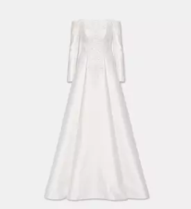 L Atelier Du Luxe Mikado Lace Appliqu&eacute; Gown, Packshot View