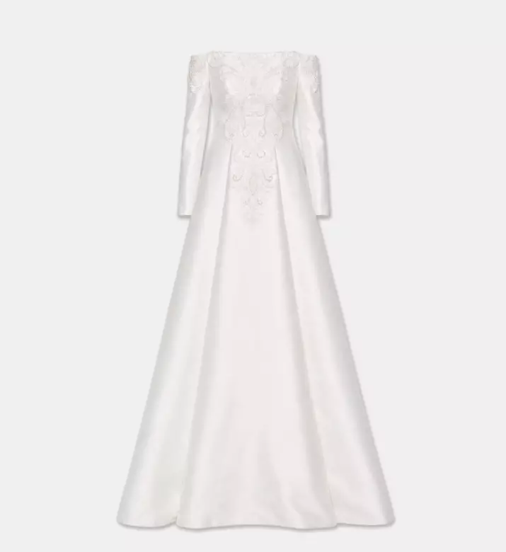 L Atelier Du Luxe Mikado Lace Appliqu&eacute; Gown, Packshot View
