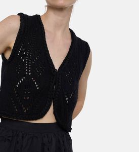 Ba and Sh Knit Sleeveless V-neck Vest, Model View