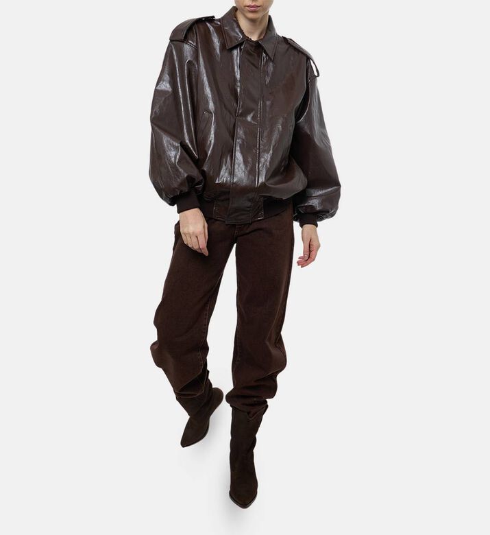 Federica Tosi Long-sleeve Bomber Jacket, Model View Federica Tosi Long-sleeve Bomber Jacket, Model View