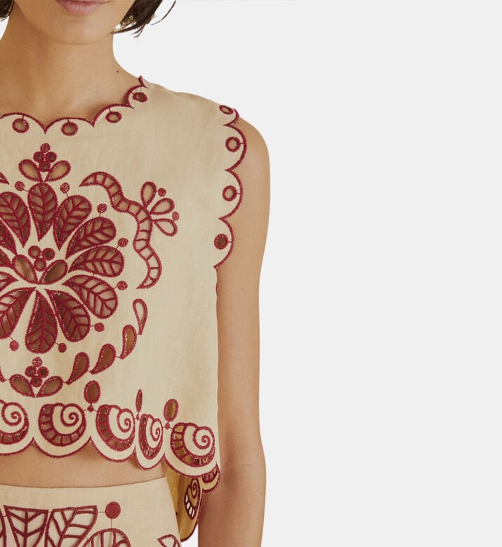 Richelieu Sleeveless Crop Top Richelieu Sleeveless Crop Top