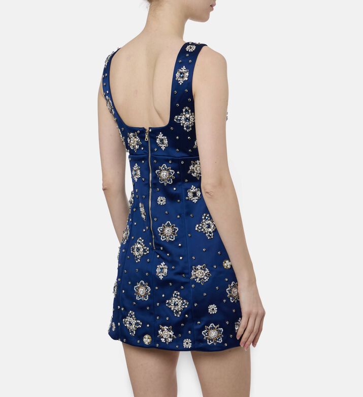 Alice and Olivia Pearl-embellished V-neck Dress, Model View