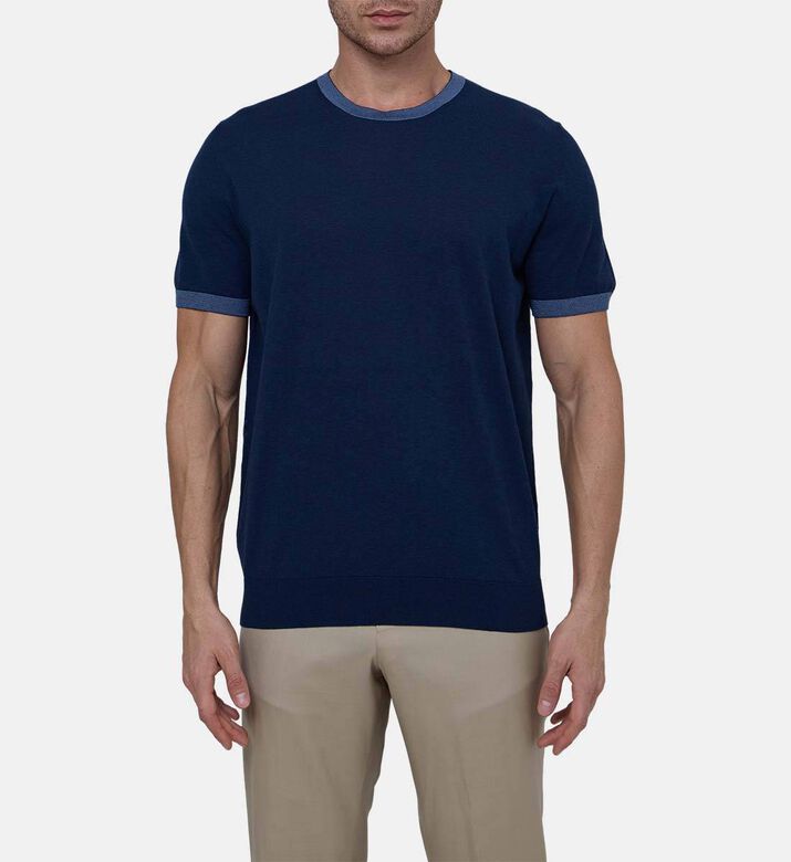 Nude Crew Neck Knitted T-shirt