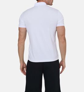 قميص بولو بياقة بسحاب وشعار