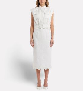 Savanna Skirt Linen, Grey, L, Model View