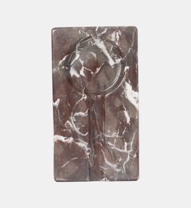 Marble and Beyond Square 4-cigar Marble Ashtray, Red, Packshot View