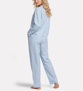 Polo by Ralph Lauren Logo Striped Long-sleeve Pajama Set, Model View