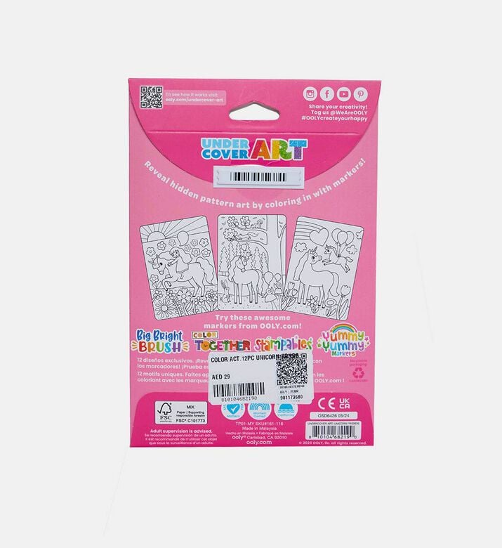 Undercover Art Hidden Pattern Unicorn Friends Coloring Activity