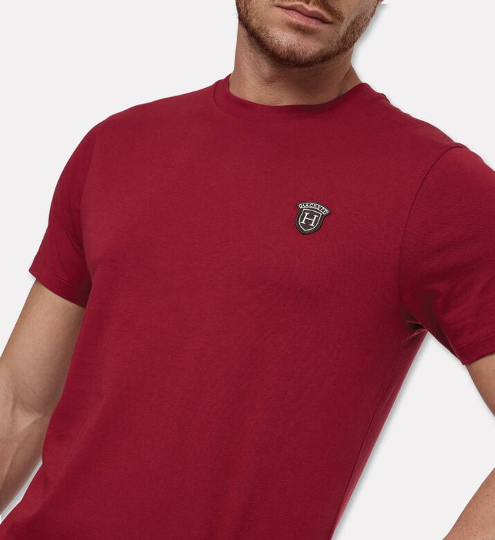 Hackett London Heritage Logo-embroidery Short-sleeve T-shirt, Red, L, Model View