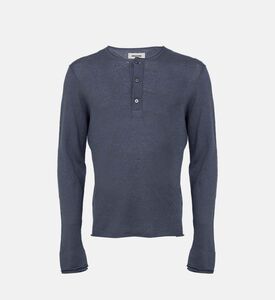 كنزة فيس بمزيج كتان