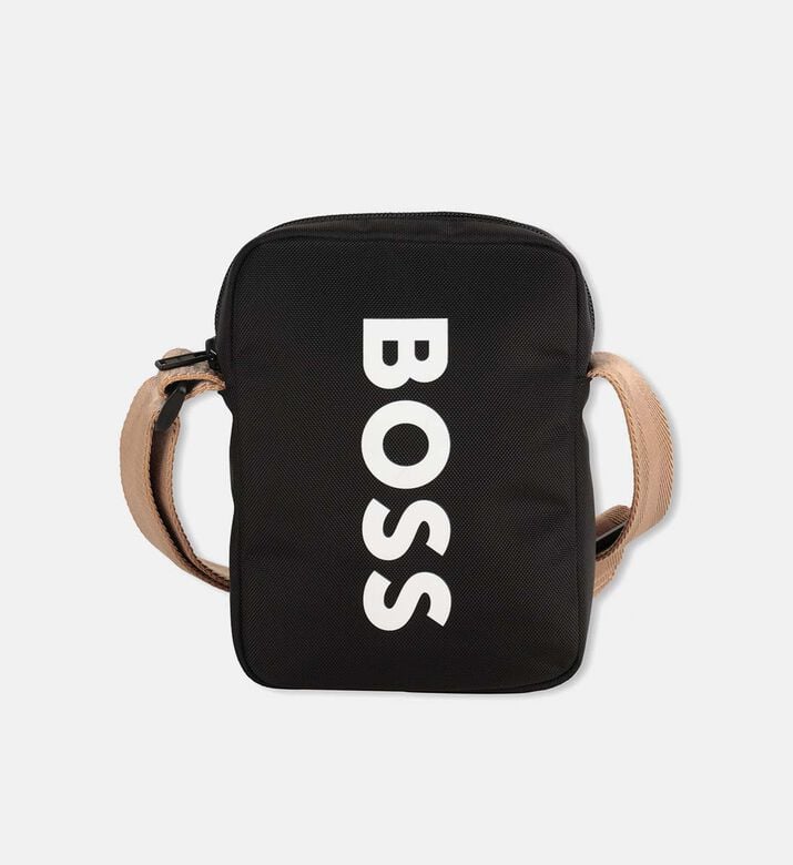 Matte-print Textured Messenger Bag