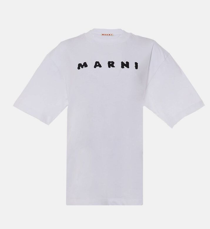 تيشيرت قطن بأكمام قصيرة بقصة مربعة