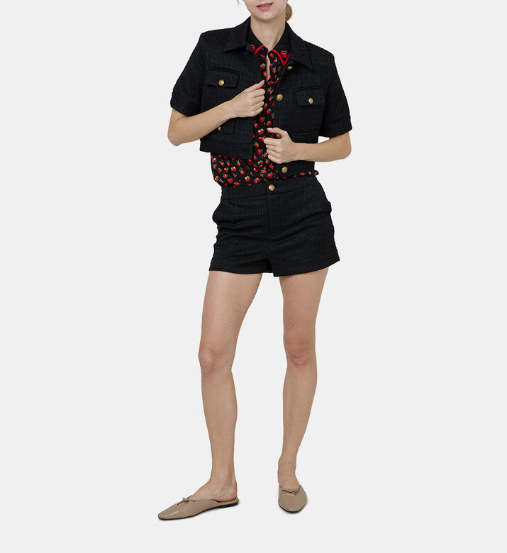 Elle Short-sleeve Patch Pocket Jacket