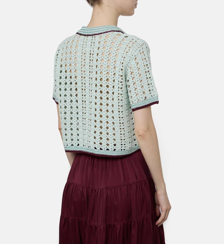 Forte-Forte Handmade Crochet-knit Cardigan, Model View