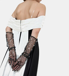 فستان ساتان واسع بدون أكمام