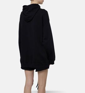 MM6 Long-sleeve Hooded Mini Dress, Model View
