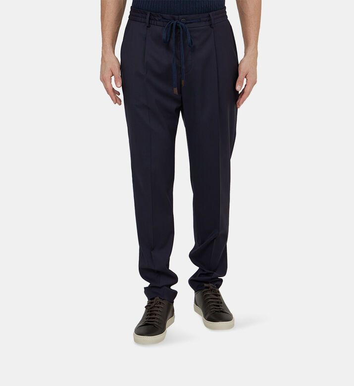 Drawstring Waist Chino Trousers