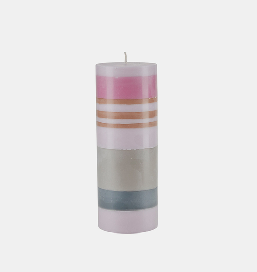 Round Color Block Paraffin Candle