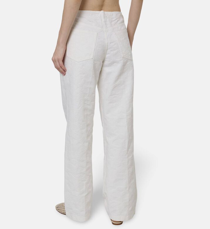 Forte-Forte Cotton Jacquard 5-pockets Style Pants, Model View