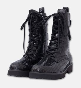 Lola Cruiz Sequined Flat Heel Boots, Packshot View