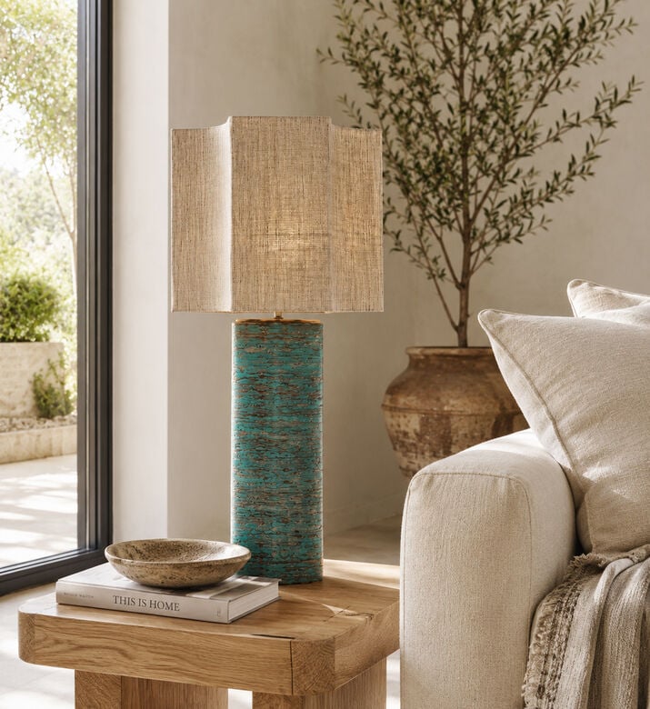 Versmissen Rectangle Ripple Table Lamp, Multicolor, Packshot View