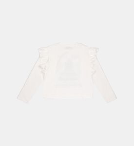 تي شيرت قطني مطبوع بكشكشة