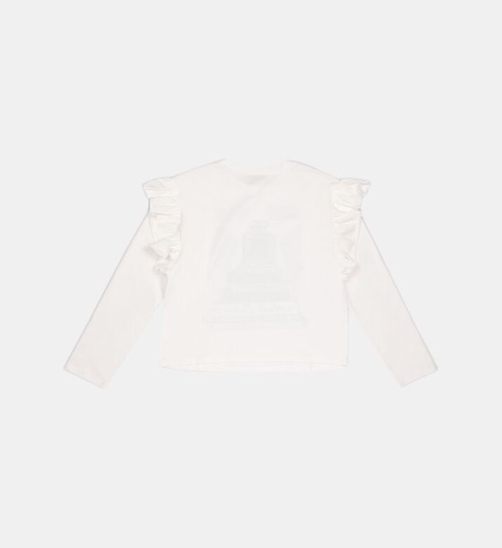 تي شيرت قطني مطبوع بكشكشة