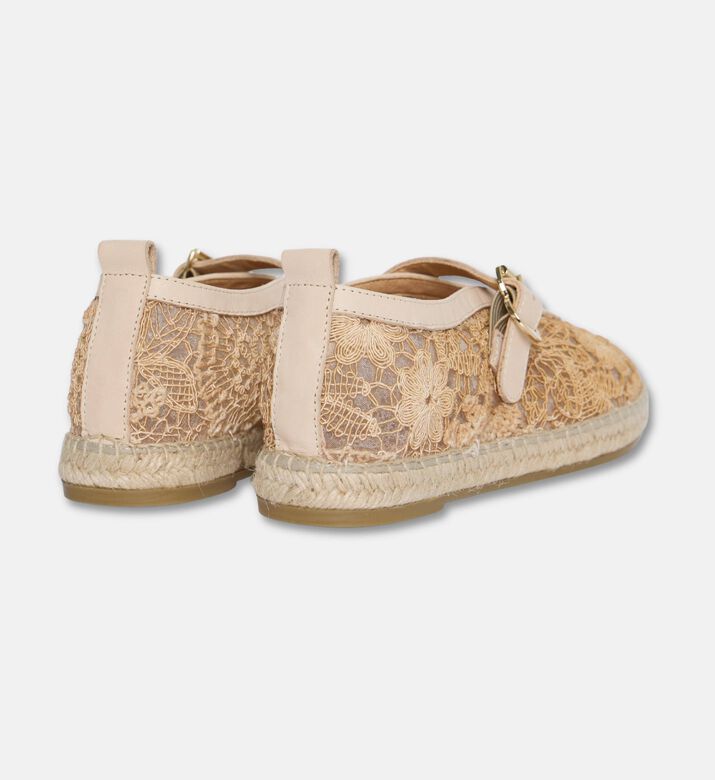 Kanna Lace Mary Jane Espadrilles, Camel, Eu-41, Packshot View