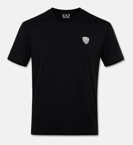 EA7 Logo Badge Embellished T-shirt, Black, Xl, Packshot View