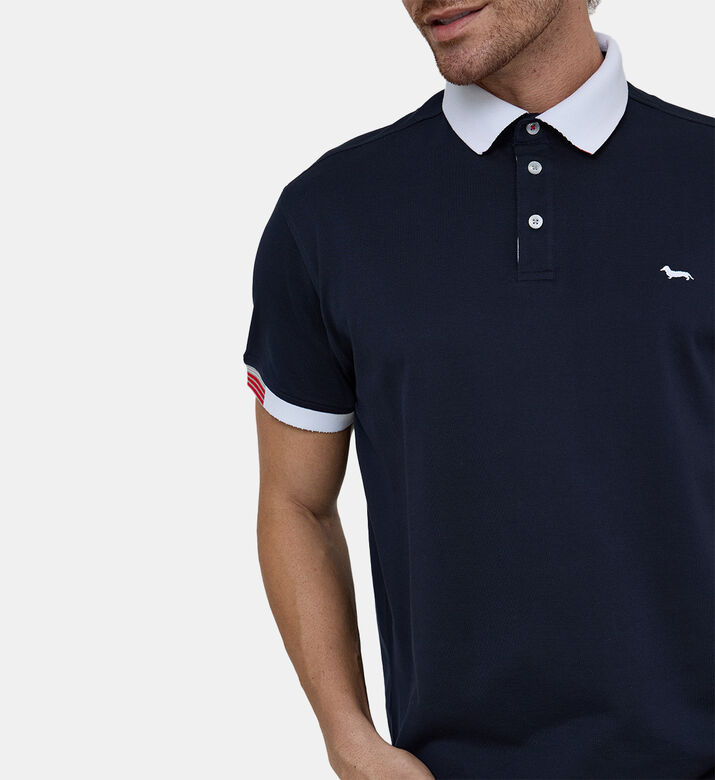 Stripe-detailed Polo Shirt