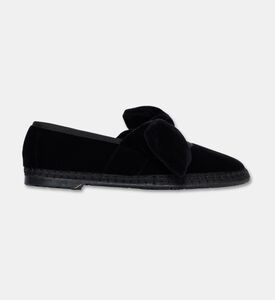 Flabelus Lyra Velvet Bow Slippers, Black, Eu-37, Packshot View