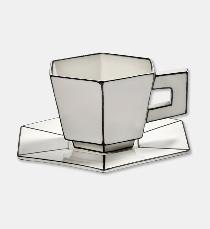 Serax Black-n-white Cappuccino Cup Saucer, Packshot View